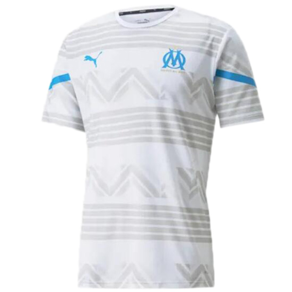 Marseille pre-match training soccer jersey match men's white sportswear football shirt 2022-2023